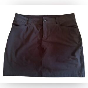 Eddie Bauer Black Skort Short Skirt Size 8 Womens Pockets Lined Casual